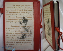 rot Leder Literatur Schreibheft 96p-Papier, Colette’s Heft