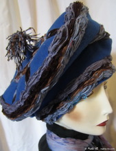 Winter-Mütze, blauer-König Kastanie-brown grau-blau Wolle-Samte, mongolischer-Stil-Kopfbedeckung